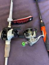 two new fishing rods and reels