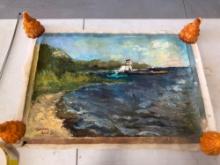 Safonova Oil on canvas ship scene
